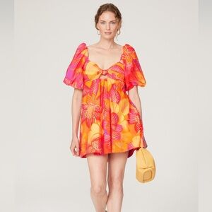 FARM RIO SIZE XL SUMMER GARDEN MINI DRESS